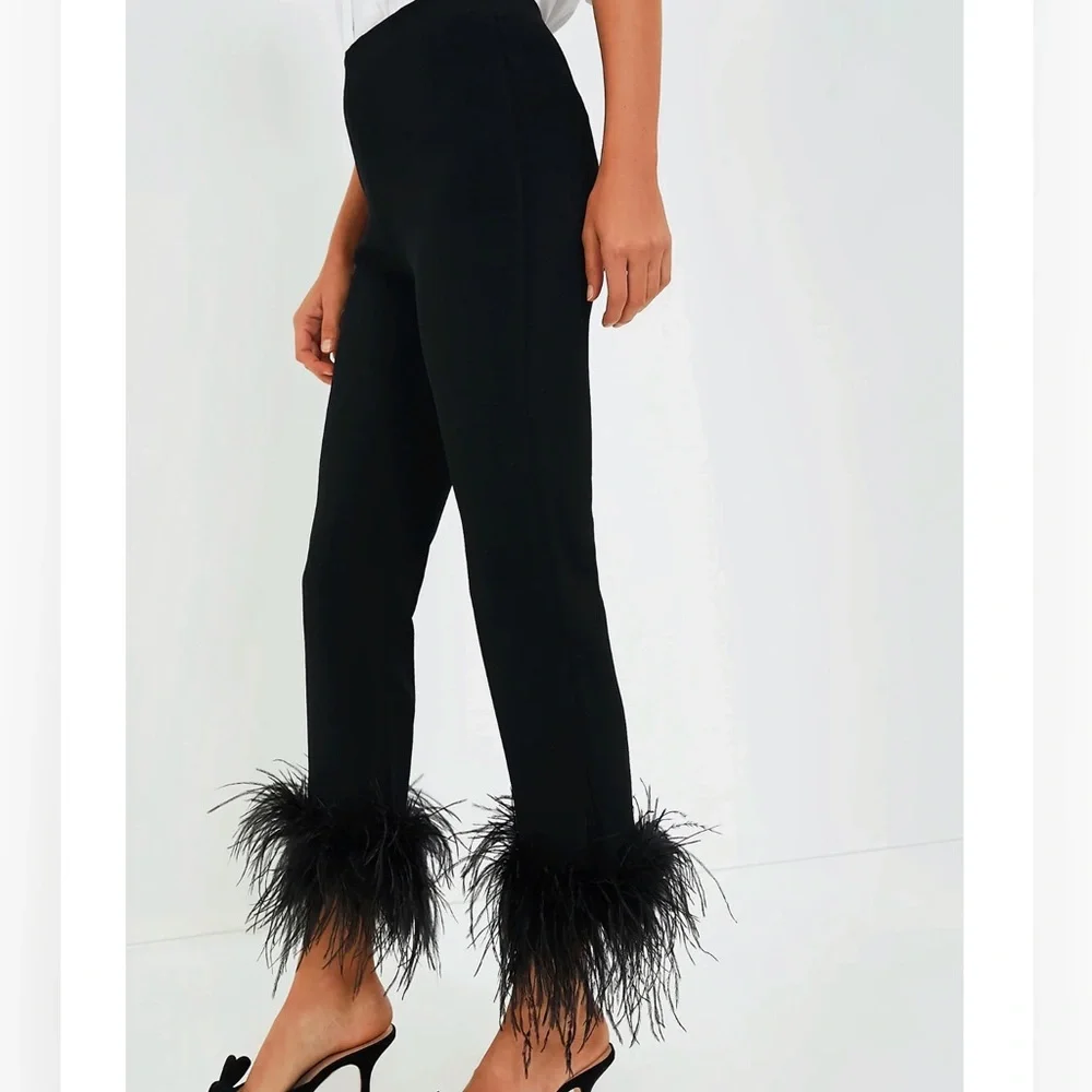 TUCKERNUCK Black Feather Compression Knit Ashford Pants NEW - Picture 3 of 13